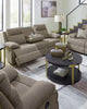 Tarrant Reclining Sofa Set; Mocha
