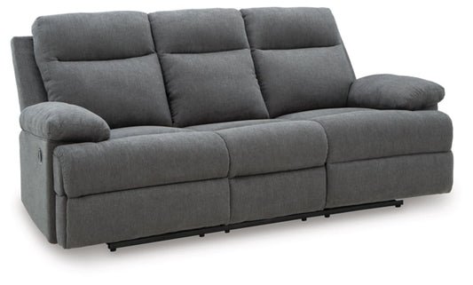 Tarrant REC Sofa w/Drop Down Table;Charcoal