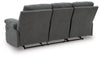Tarrant REC Sofa w/Drop Down Table;Charcoal