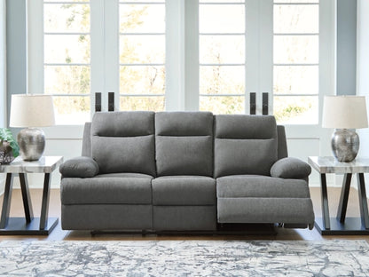 Tarrant REC Sofa w/Drop Down Table;Charcoal