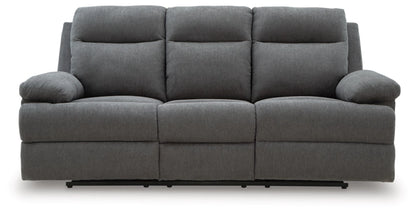 Tarrant REC Sofa w/Drop Down Table;Charcoal