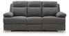Tarrant REC Sofa w/Drop Down Table;Charcoal