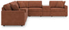 Modmax 8-Piece Sectional with Storage Consoles; Spice