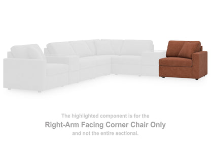 Modmax Right-Arm Facing Corner Chair; Spice