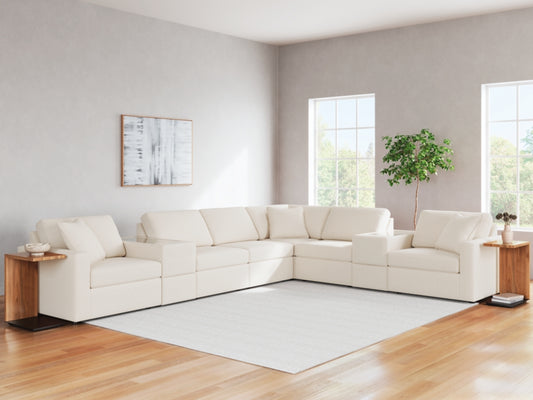 Modmax 8-Piece Sectional with Storage Consoles; Oyster