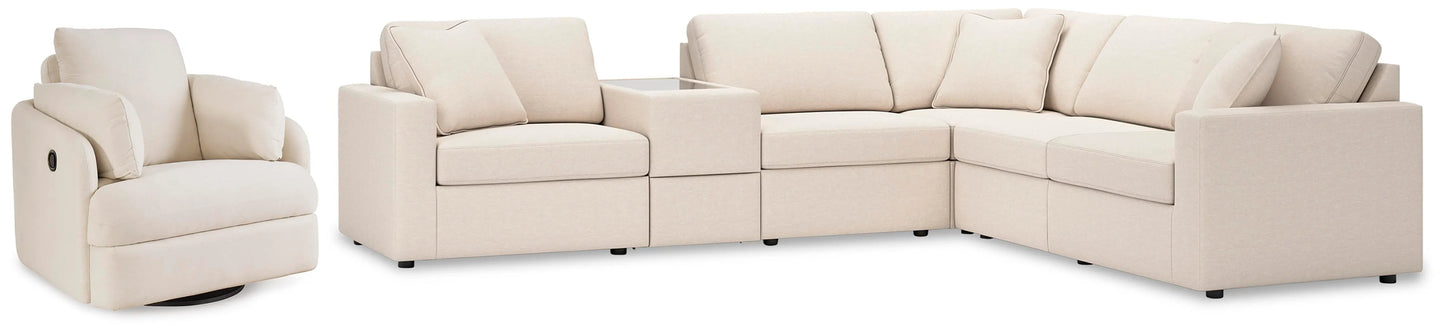 Modmax 6-Piece Sectional and Swivel Glider Recliner