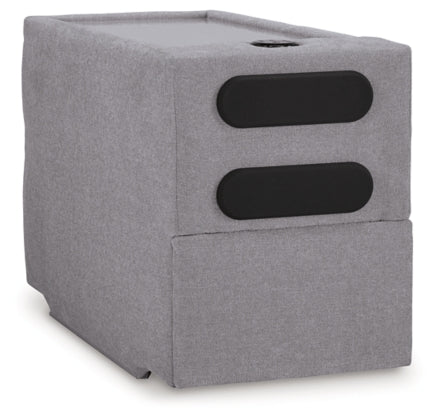 Modmax 9-Piece Sectional with Audio System and Storage Consoles; Granite