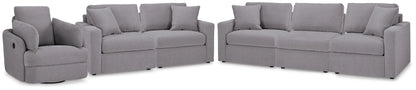 Modmax 3-Piece Sectional Sofa, 2-Piece Sectional Loveseat and Swivel Glider Recliner