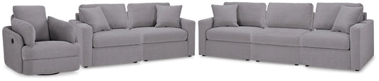 Modmax 3-Piece Sectional Sofa, 2-Piece Sectional Loveseat and Swivel Glider Recliner