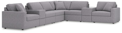 Modmax 8-Piece Sectional with Storage Consoles; Granite