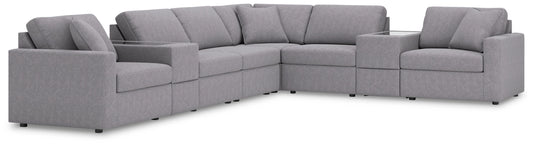 Modmax 8-Piece Sectional with Storage Consoles (Granite)