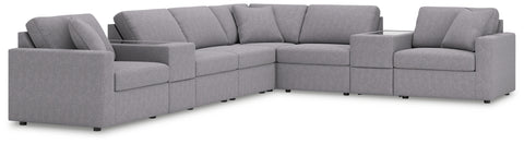 Modmax 8-Piece Sectional with Storage Consoles; Granite