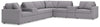Modmax 8-Piece Sectional with Storage Consoles; Granite