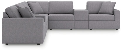 Modmax 8-Piece Sectional with Storage Consoles; Granite