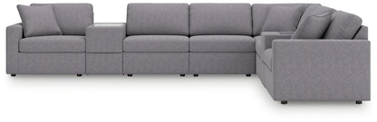 Modmax 8-Piece Sectional with Storage Consoles; Granite
