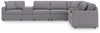 Modmax 8-Piece Sectional with Storage Consoles; Granite