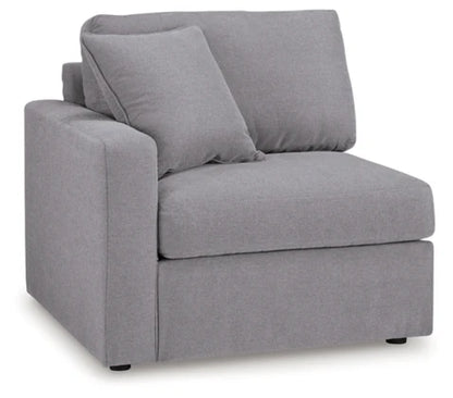 Modmax 9-Piece Sectional with Audio System and Storage Consoles; Granite