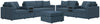 Modmax 4-Piece Sectional Sofa, 3-Piece Sectional Loveseat and Ottoman