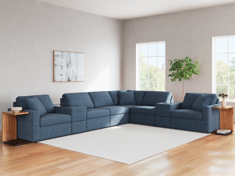 Modmax 8-Piece Sectional with Storage Consoles; Ink