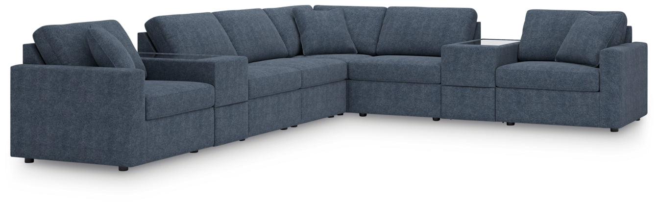 Modmax 8-Piece Sectional with Storage Consoles; Ink