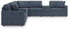 Modmax 8-Piece Sectional with Storage Consoles; Ink
