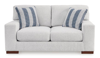 Belvoir Sofa and Loveseat; Snow