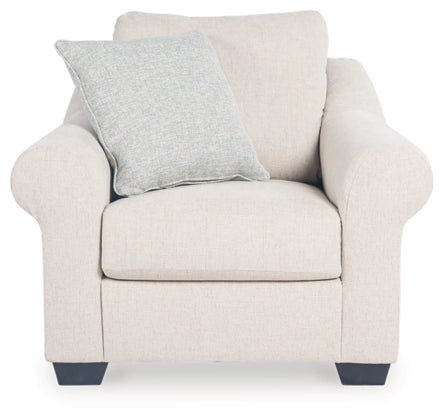 Belread Sofa,Loveseat and Chair; Linen