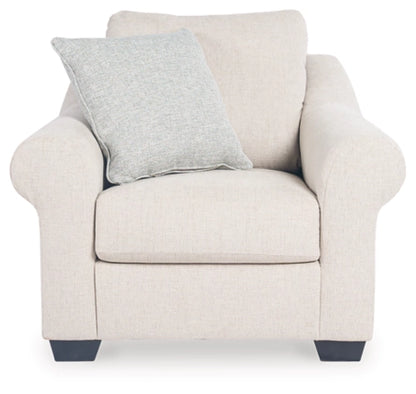 Belread Sofa,Loveseat and Chair; Linen
