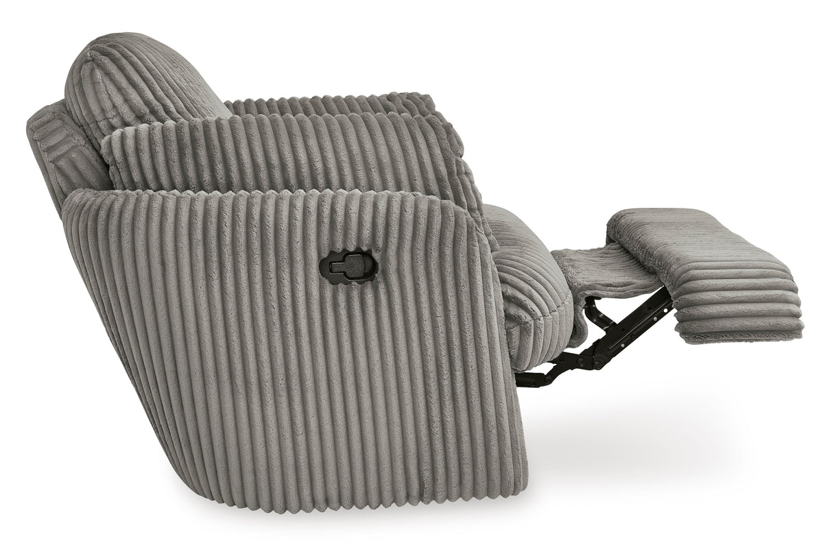 Tie-Breaker Swivel Glider Recliner; Fog