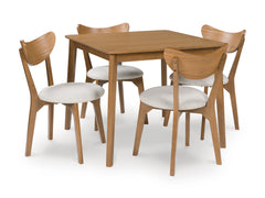 Fraddoni Dining Table and 4 Chairs; Light Brown