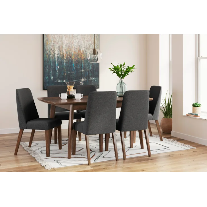 Lyncott Dining Set with Extendable Table with 6 Chairs