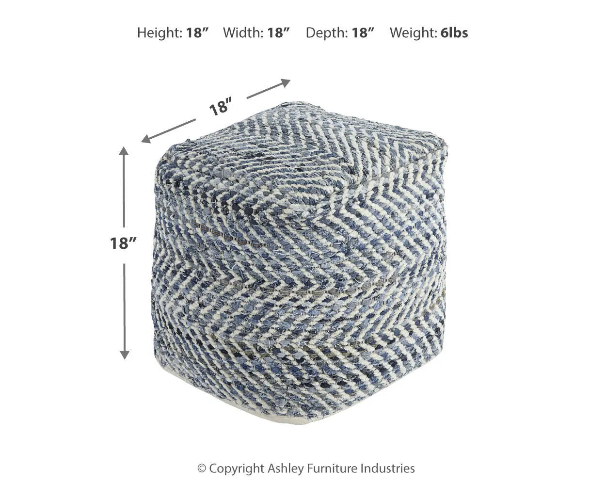 Chevron Pouf
