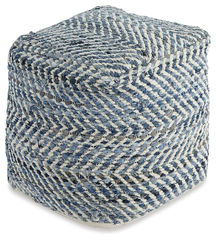 Chevron Pouf
