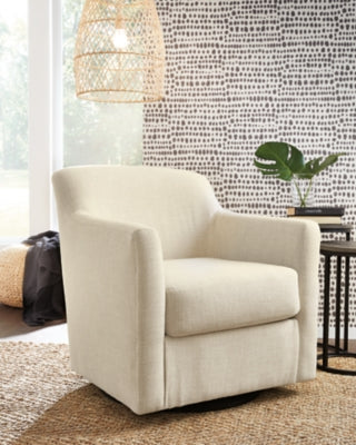 Bradney Swivel Accent Chair; Linen