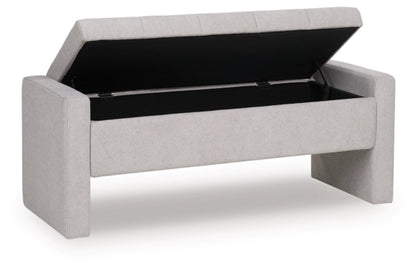 Akselman Storage Bench; Gray