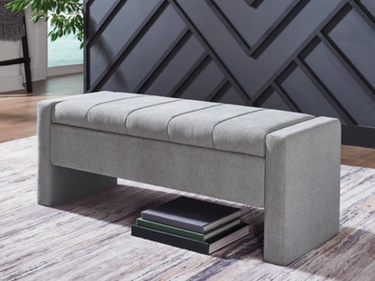 Akselman Storage Bench; Gray