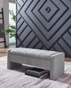 Akselman Storage Bench; Gray