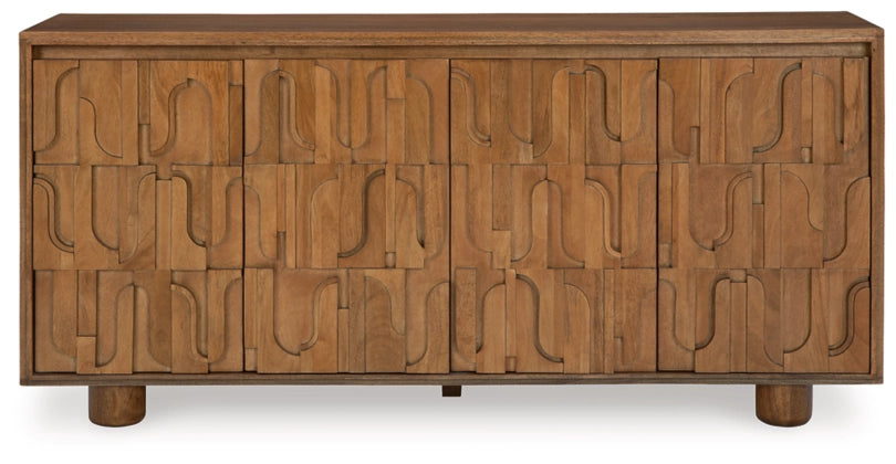 Gadburg Accent Cabinet;Medium Brown