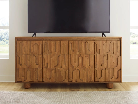 Gadburg Accent Cabinet;Medium Brown