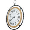Wall Clock; Black/Brown