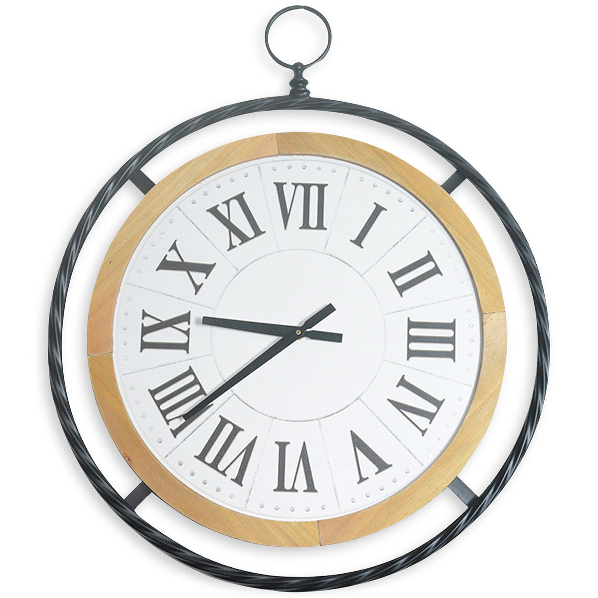 Wall Clock; Black/Brown