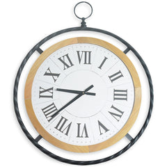 Wall Clock; Black/Brown