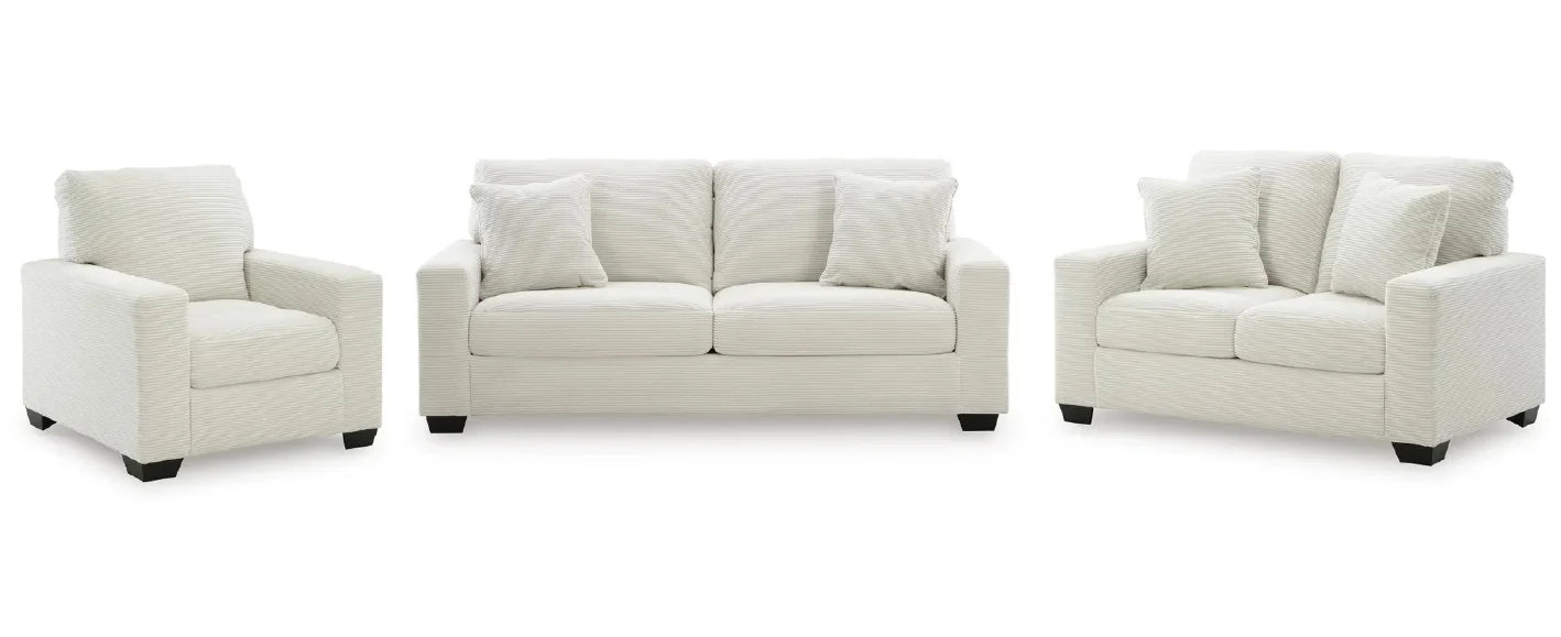 Amesley Sofa Set; Ivory
