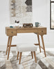 Thadamere Vanity with Stool (Light Brown)