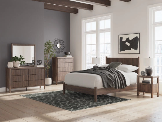 Cadmori Queen Panel Bed; Brown