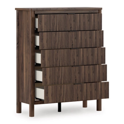 Cadmori Five Drawer Chest; Brown