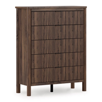 Cadmori Five Drawer Chest; Brown