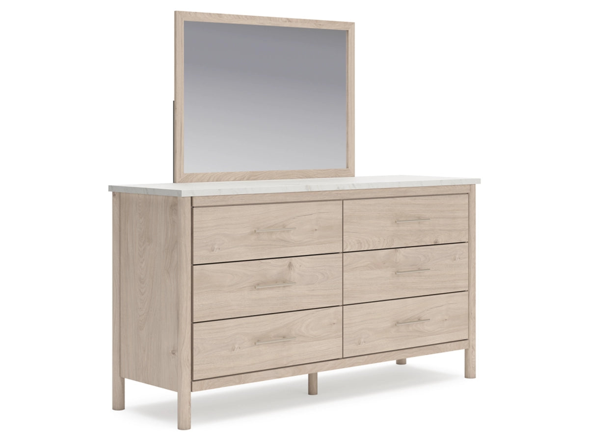Cadmori Dresser and Mirror; Two-Tone
