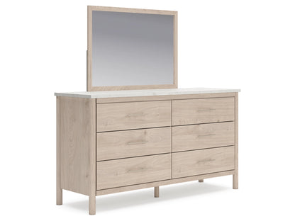 Cadmori Dresser and Mirror; Two-Tone
