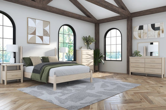 Cadmori King Panel Bed Set; Two-Tone